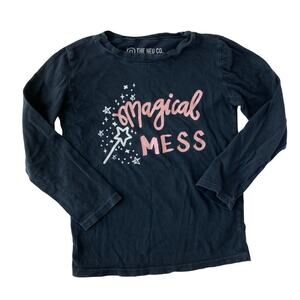 The Neu Co Magical Mess Long Sleeve Tee - Black - 4/5T